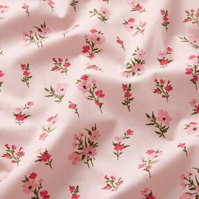 Tissu en coton Cretonne Petites fleurs – rosé/rose intense, 