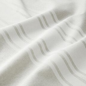 Tissu de décoration Panama Blockstreifen – carmin/gris brume, 