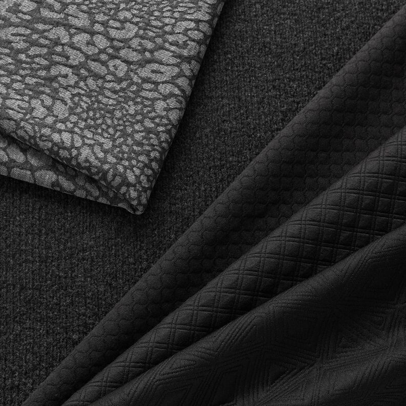 Jersey matelassé à ondulations – noir, image number 6