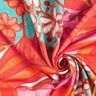 Beachwear paréo panneaux fleurs d'été – orange/jaune olive,  thumbnail number 4