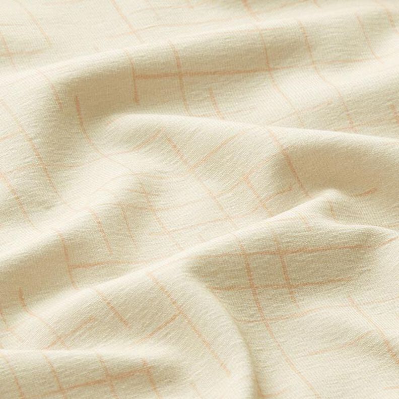 Jersey de coton carreaux interrompus – crème,  image number 2