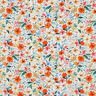 Tissu viscose Impression numérique prairie fleurie – blanc/orange,  thumbnail number 1