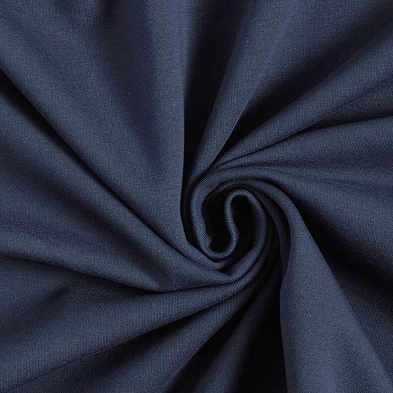 Molleton coton léger uni – bleu nuit,  image number 1
