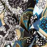 Tissu en viscose Fleurs et feuilles – noir,  thumbnail number 3