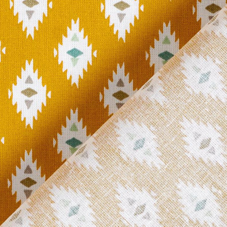 Tissu en coton Cretonne Losanges abstraits – moutarde,  image number 4