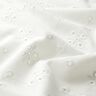 Dentelle brodée fleurs et feuilles – blanc,  thumbnail number 2