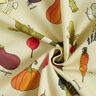 Tissu de décoration Semi-panama Types de légumes – beige clair/bordeaux,  thumbnail number 3