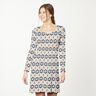 Jersey à ornements floraux – beige/bleu marine,  thumbnail number 7