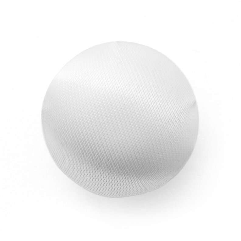Bouton demi–boule Satin mariée – blanc,  image number 1