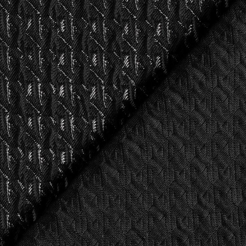 Cloqué Motif pied-de-poule pailleté – noir, image number 4