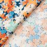 Tissu viscose fleurs mouchetées – terre cuite/bleu,  thumbnail number 4