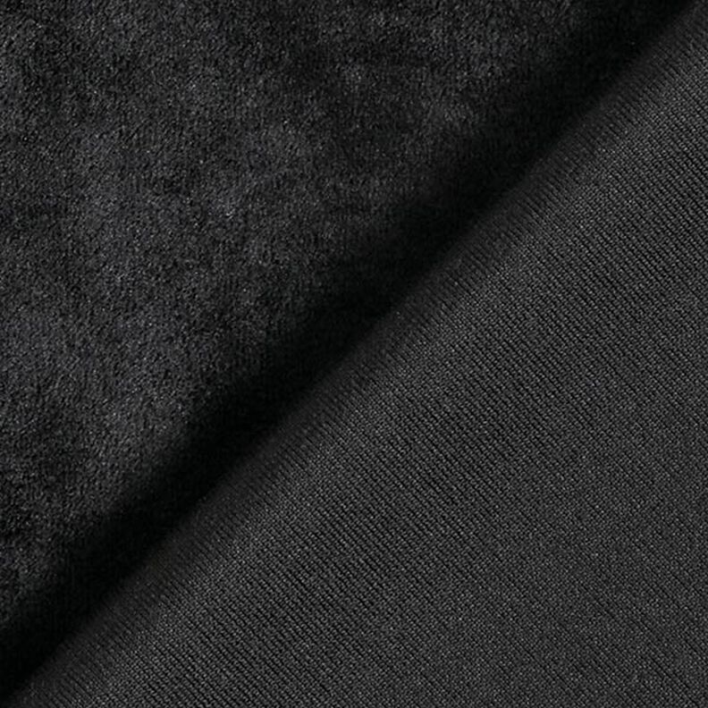 Velours Nicky uni – noir,  image number 3