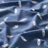 Jersey coton Plumes – bleu jean,  thumbnail number 2