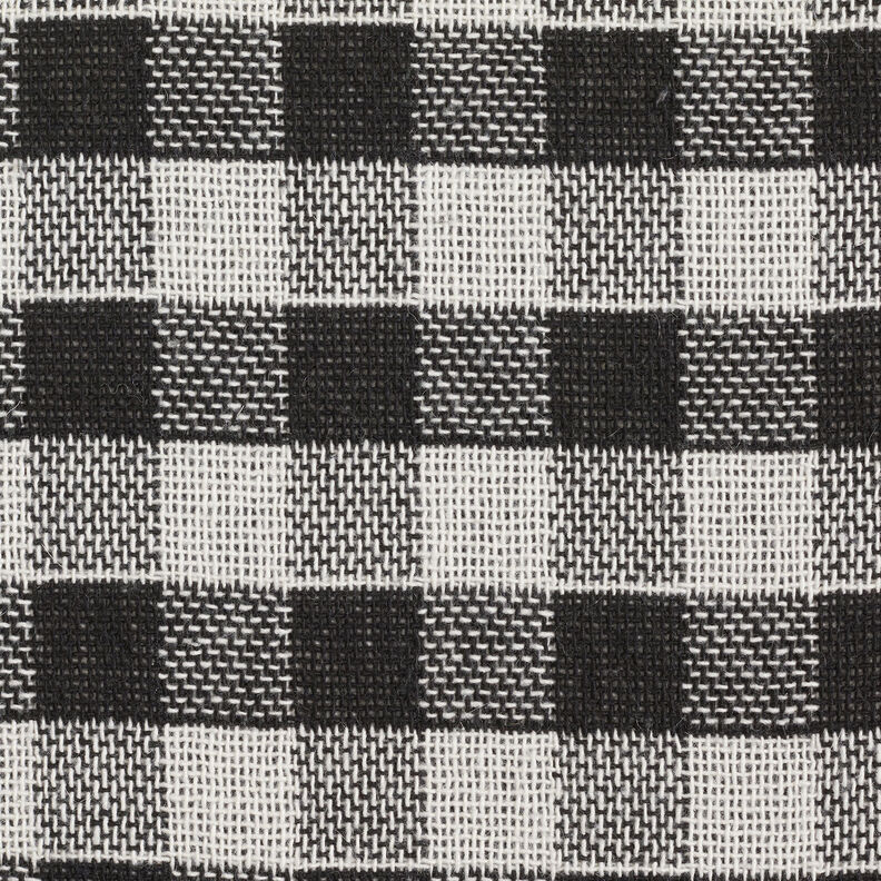 Tissu pour manteau à double carreaux – noir/blanc,  image number 1