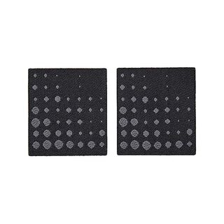 Étiquettes tissées Pois | 2,1 x 2,5 cm – gris/noir, 