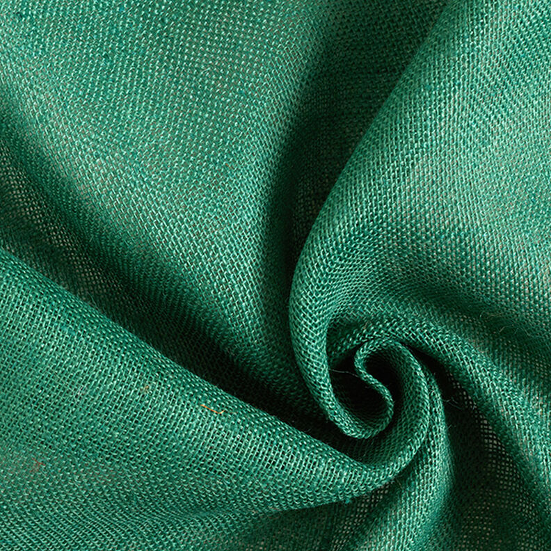 Tissu de décoration Jute Uni 150 cm – vert sapin, image number 1