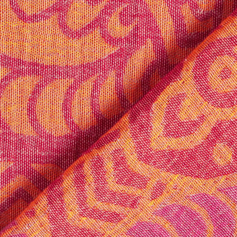 Beachwear serviette hammam ornements jacquard – rouge/orange pêche,  image number 4
