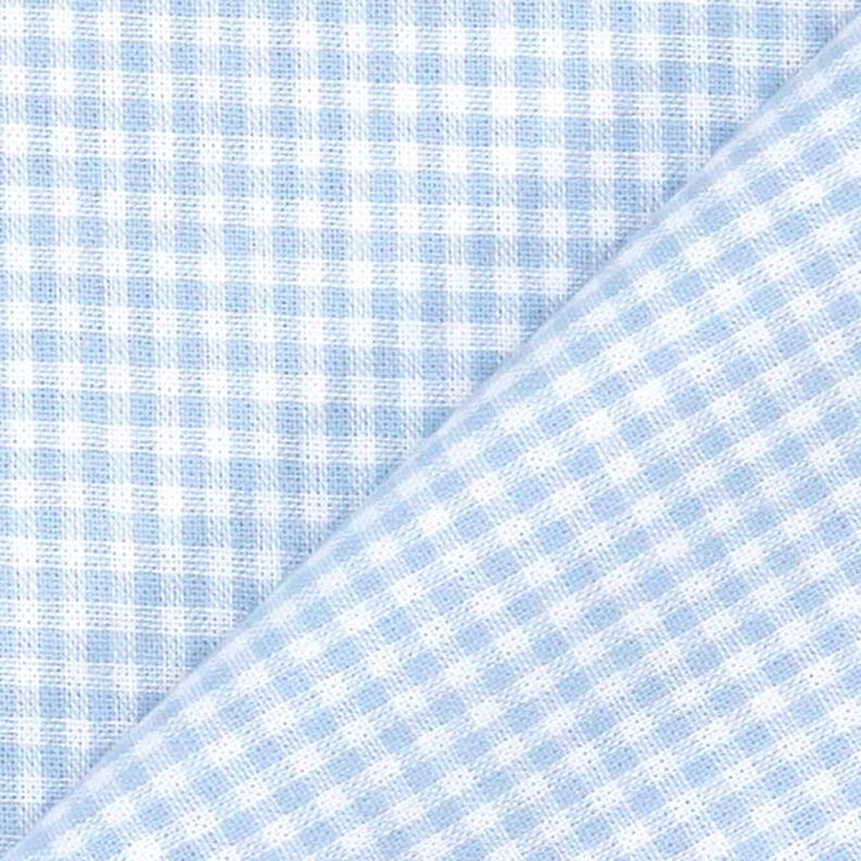 Tissu en coton Vichy à carreaux 0,2 cm – jean bleu clair/blanc,  image number 3