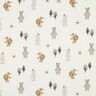 Jersey coton Tiere im Wald Impression numérique | Poppy Fabrics – ivoire/anémone,  thumbnail number 1