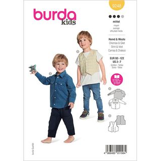Chemise / Gilet  | Burda 9248 | 92-122, 