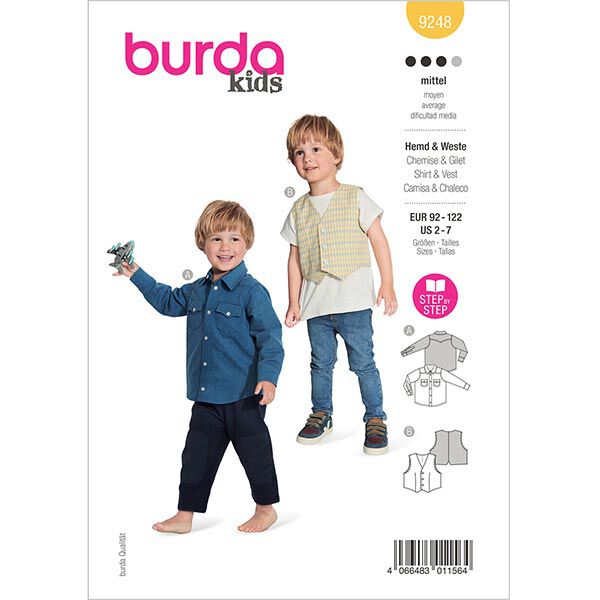 Chemise / Gilet | Burda 9248 | 92-122, image number 1