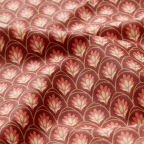 Coton enduit Feuilles – terre cuite, 