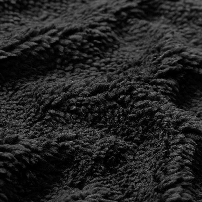 Fourrure synthétique Tissu peluche – noir,  image number 2