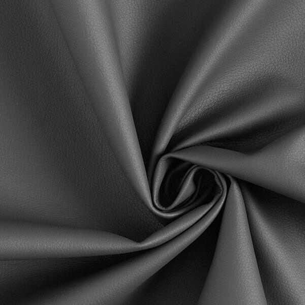 Tissu d’ameublement similicuir aspect naturel – gris foncé – Échantillon, image number 1