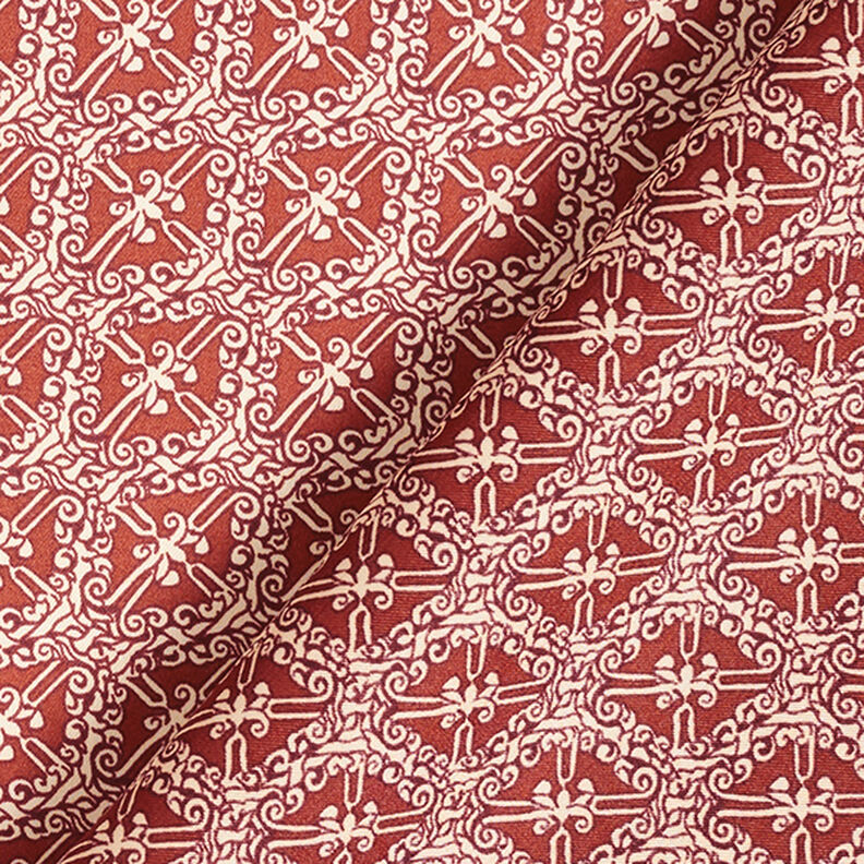 Satin de polyester Losanges cachemire – cuivre, image number 4