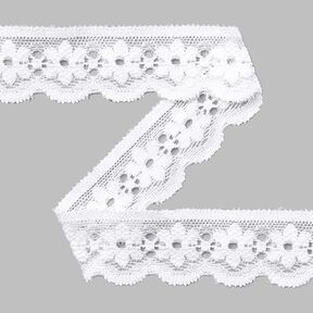 Dentelle élastique [27 mm] - blanc, 