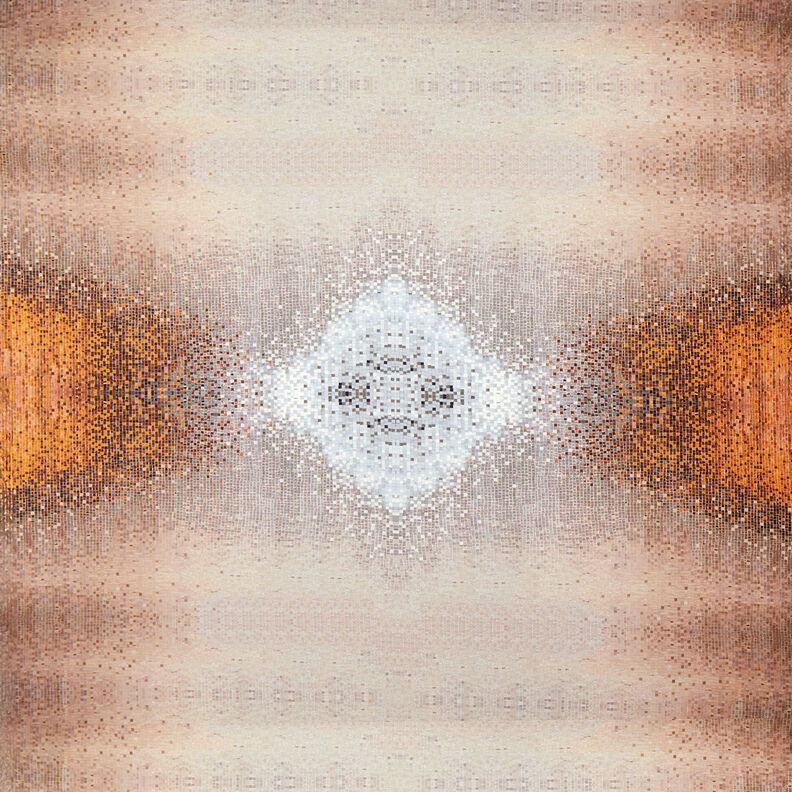 GOTS Jersey coton Mosaïque | TCC x LOOKS by Wolfgang Joop – caramel/taupe foncé,  image number 1