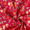 Tissu en coton Cretonne Chiens à Noël – rouge,  thumbnail number 3