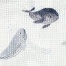 Nid d’abeille Baleine Impression numérique | Poppy Fabrics – ivoire/gris bleu,  thumbnail number 2