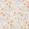 Tissu double gaze de coton Pré fleuri coloré Impression numérique | Poppy Fabrics – ivoire/orange,  thumbnail number 1