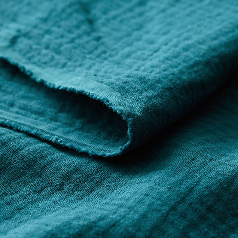 Tissu double gaze de coton – pétrole, image number 5