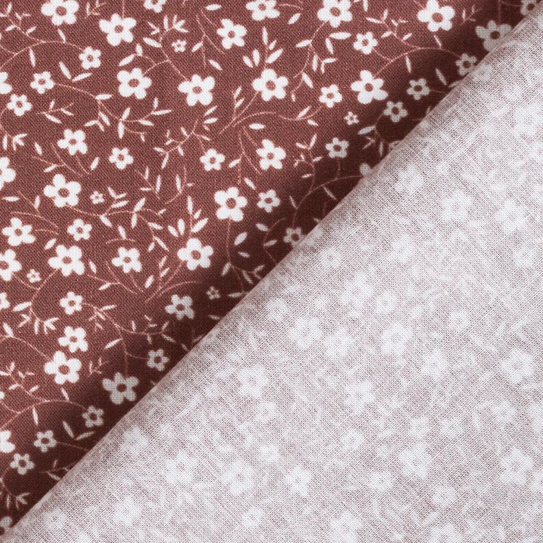 Popeline Mille-fleurs – bronze/blanc, image number 4