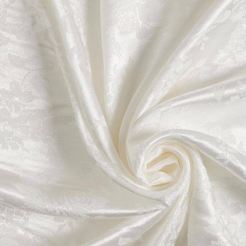 Jacquard Tissu Roses – blanc,  image number 3