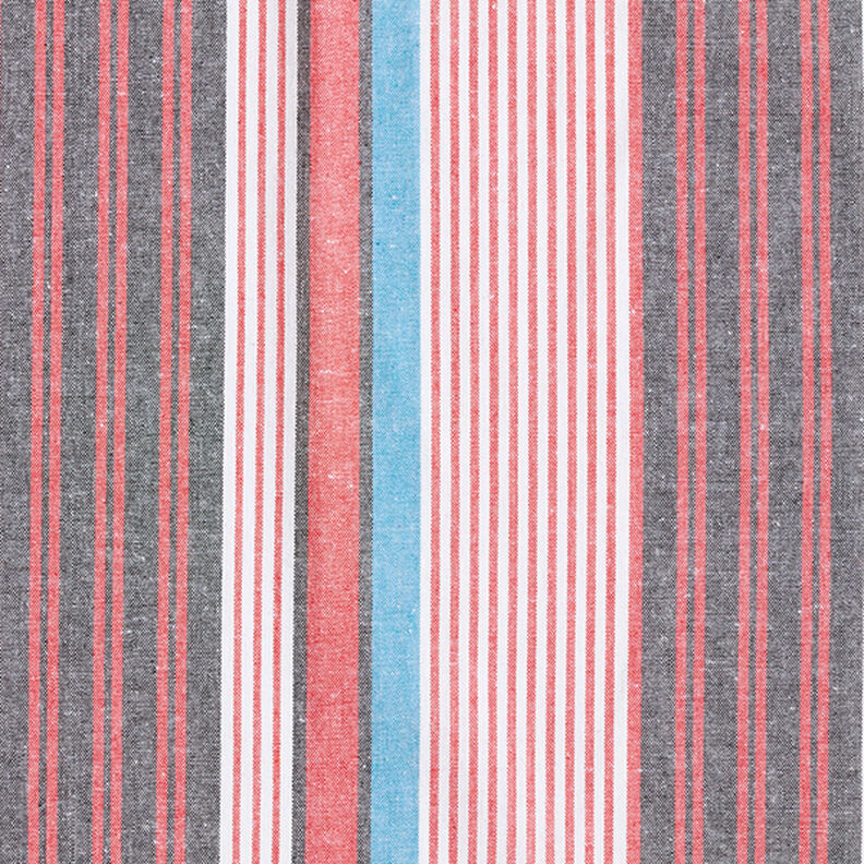 Coton viscose mélangé Rayures irrégulières – blanc/rouge,  image number 1