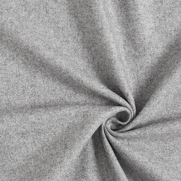 Tissu pour manteau chiné en laine mélangée – gris éléphant,  image number 1