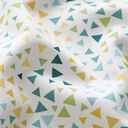 Popeline coton triangles colorés – blanc, 