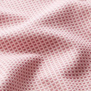 Tissu de décoration Jacquard Structure unie – rose/blanc, 