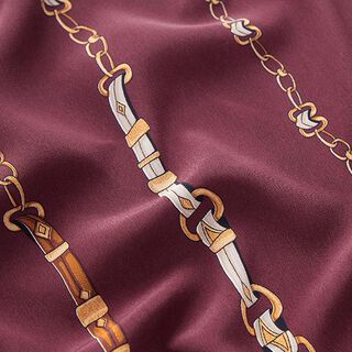 Crêpe de polyester chaînes de sac – rouge bordeaux, 