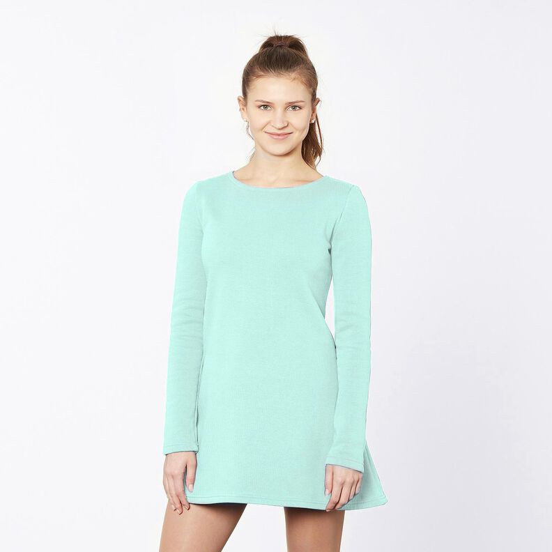 French Terry léger uni – bleu glacier,  image number 4