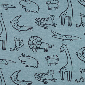 Sweatshirt Animaux de safari | by Poppy – bleu pigeon/anthracite, 