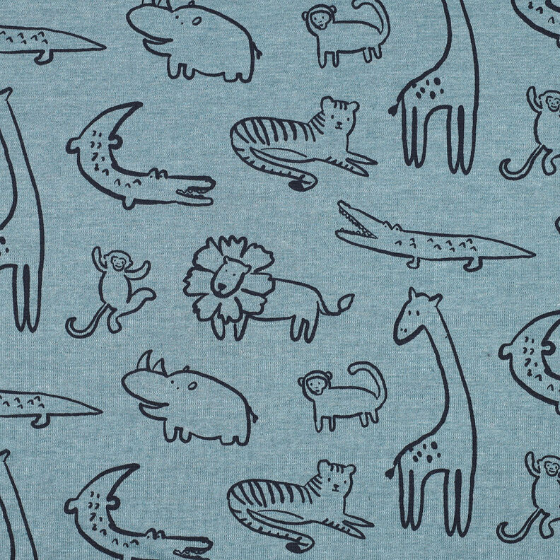 Sweatshirt Animaux de safari | by Poppy – bleu pigeon/anthracite,  image number 1