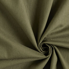 Mélange lin coton Uni – olive foncé, 