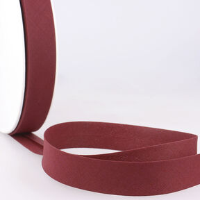 Biais Polycotton [20 mm] – rouge bordeaux, 