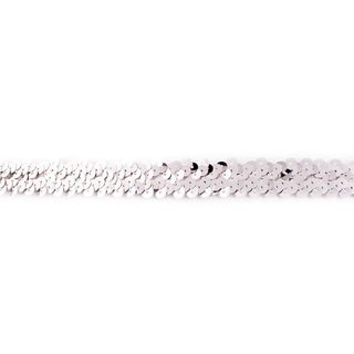 Galon pailleté élastique [20 mm] – argent métallisé, 