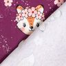 Jersey coton Renard et fleurs | Glitzerpüppi – raisin/orange pêche,  thumbnail number 4