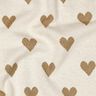 Jersey Jacquard Cœurs scintillants | Poppy Fabrics – nature/or métallisé,  thumbnail number 2